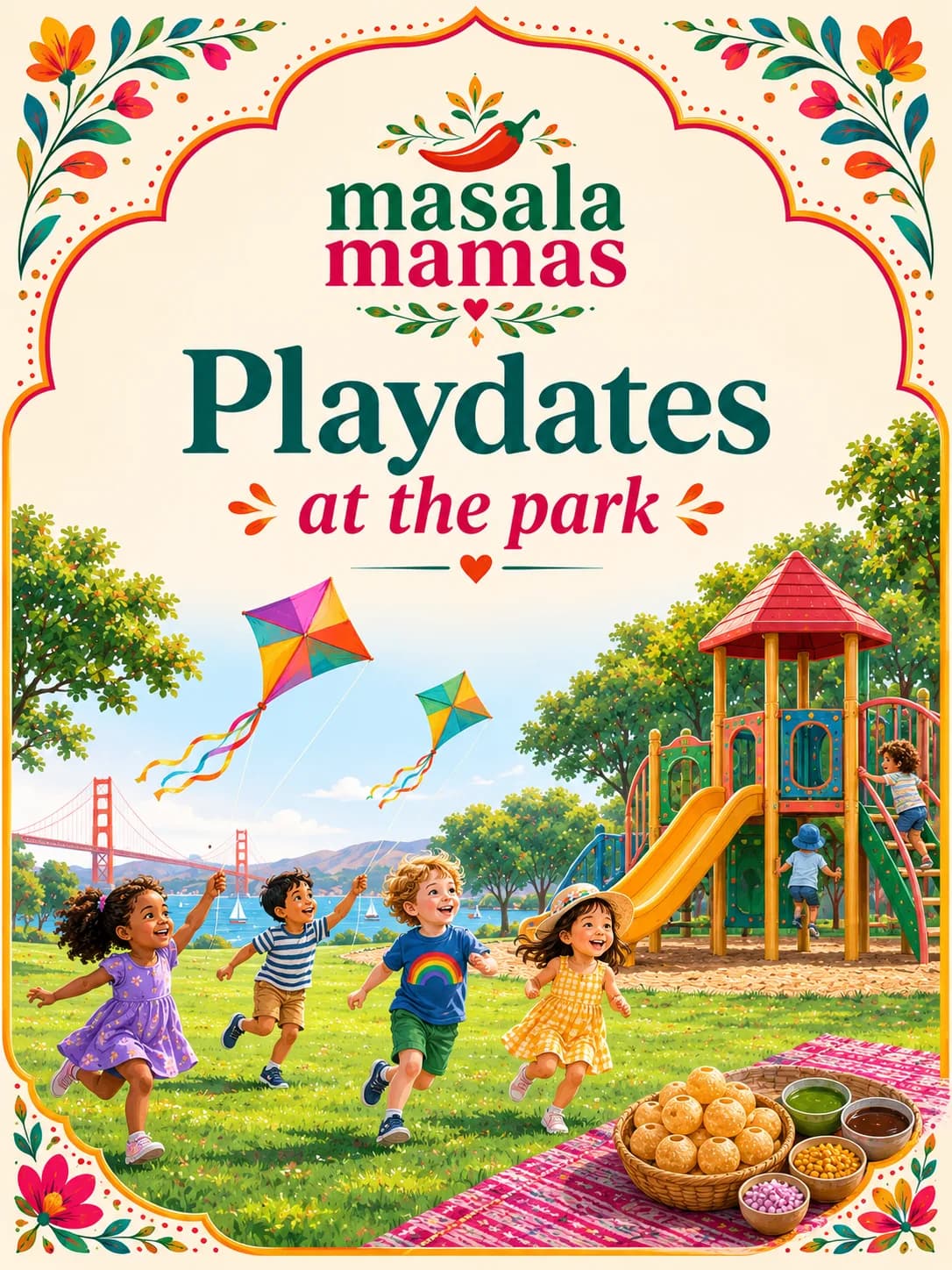 Masala Mamas playdate with pani puri at Mission Bay Park on August 15