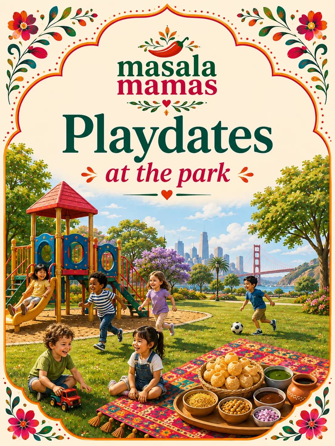 Masala Mamas playdate with pani puri at the park